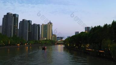 杭州拱墅区京杭大运河夜景